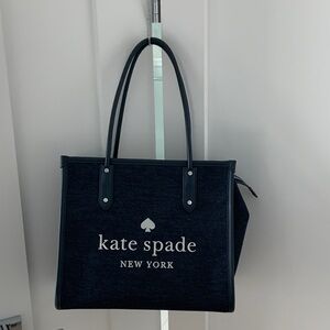 Kate Spade Navy Blue denim Tote Bag